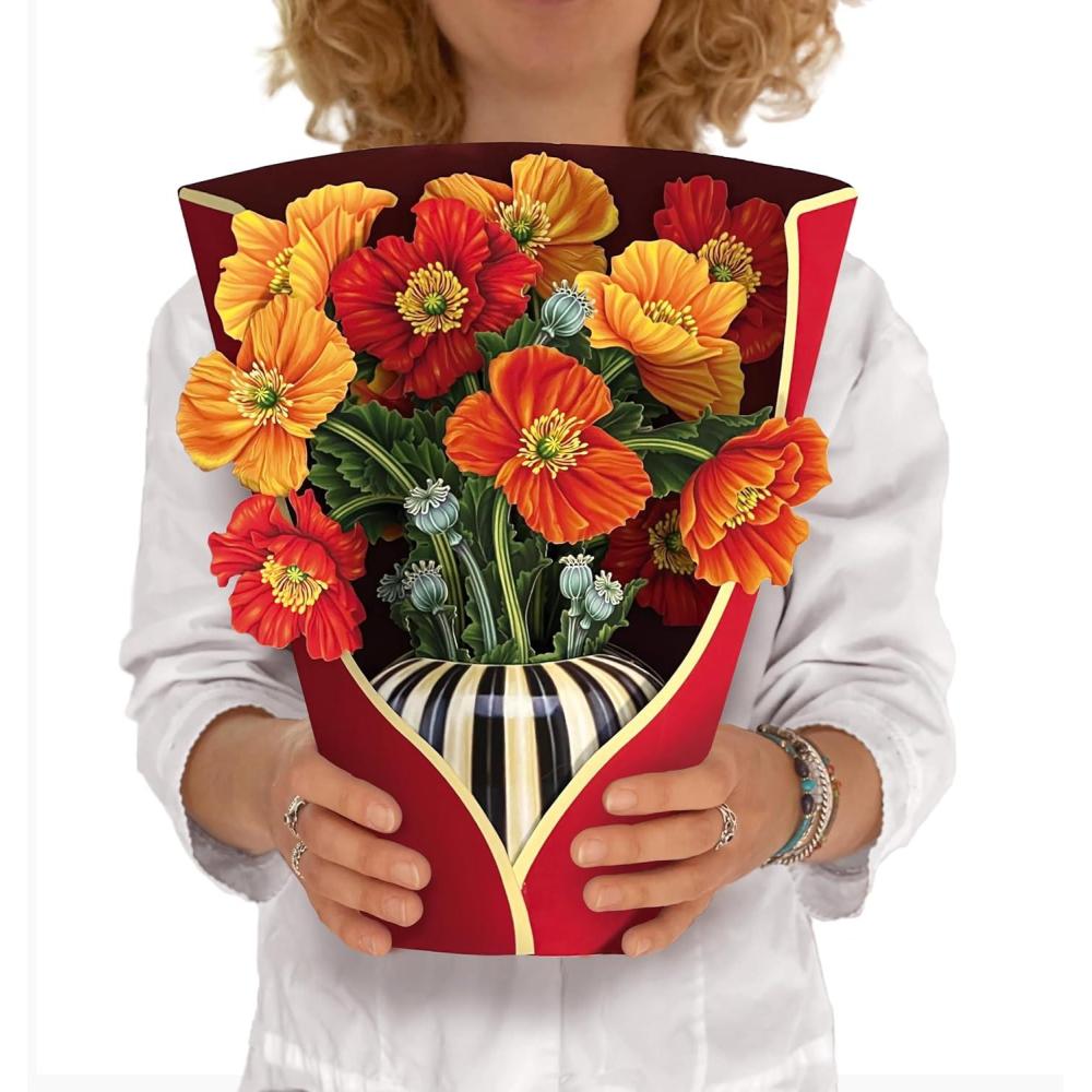 imageFreshcut Paper Pop Up Cards Sunflowers 12 Inch Life Sized Forever Flower Bouquet 3D Popup Greeting Card Birthday Cards Get Well Gifts Blank Notecard ampamp EnvelopeFrench Blooms