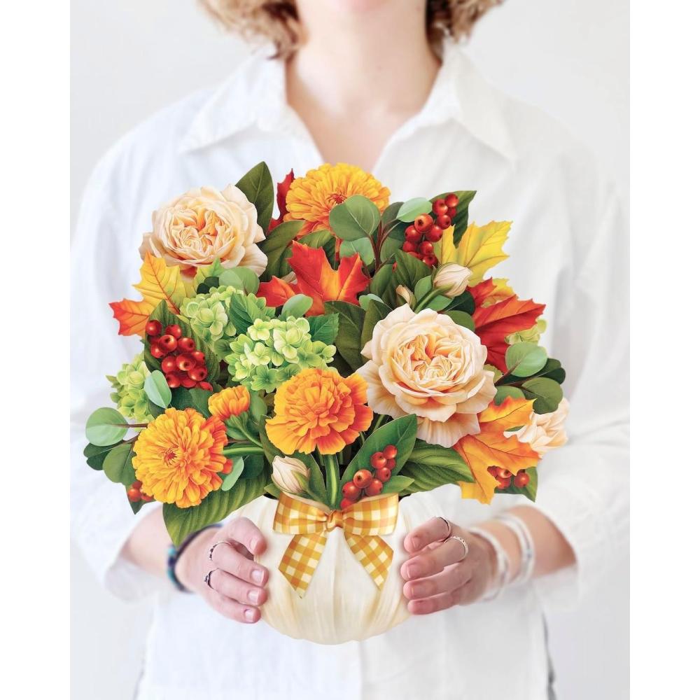 imageFreshcut Paper Pop Up Cards Sunflowers 12 Inch Life Sized Forever Flower Bouquet 3D Popup Greeting Card Birthday Cards Get Well Gifts Blank Notecard ampamp EnvelopePumpkin Spice