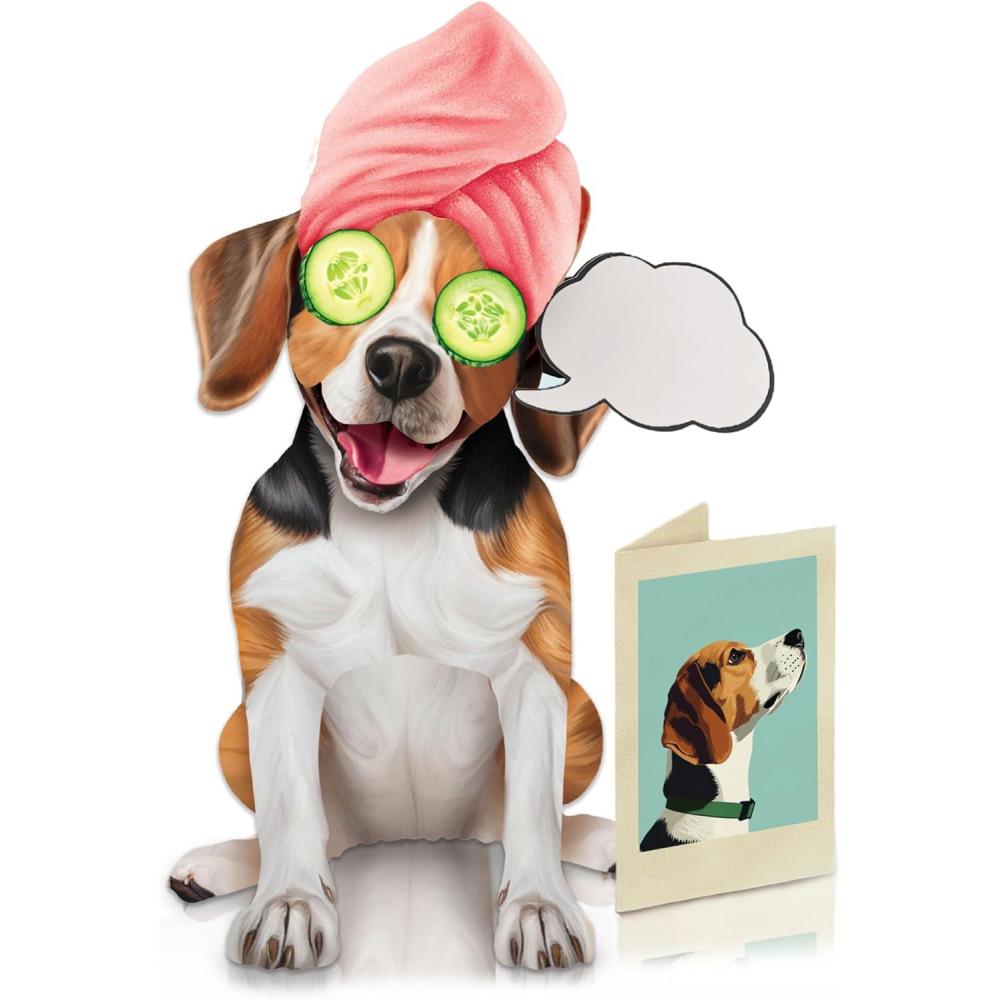 imageFreshcut Paper Pop Up Pet Cards Gifts for Dog Lovers Birthday Cards with Accessory Sheet Note Card ampamp Envelope 3D Popup Greeting Card Pit BullBeagle