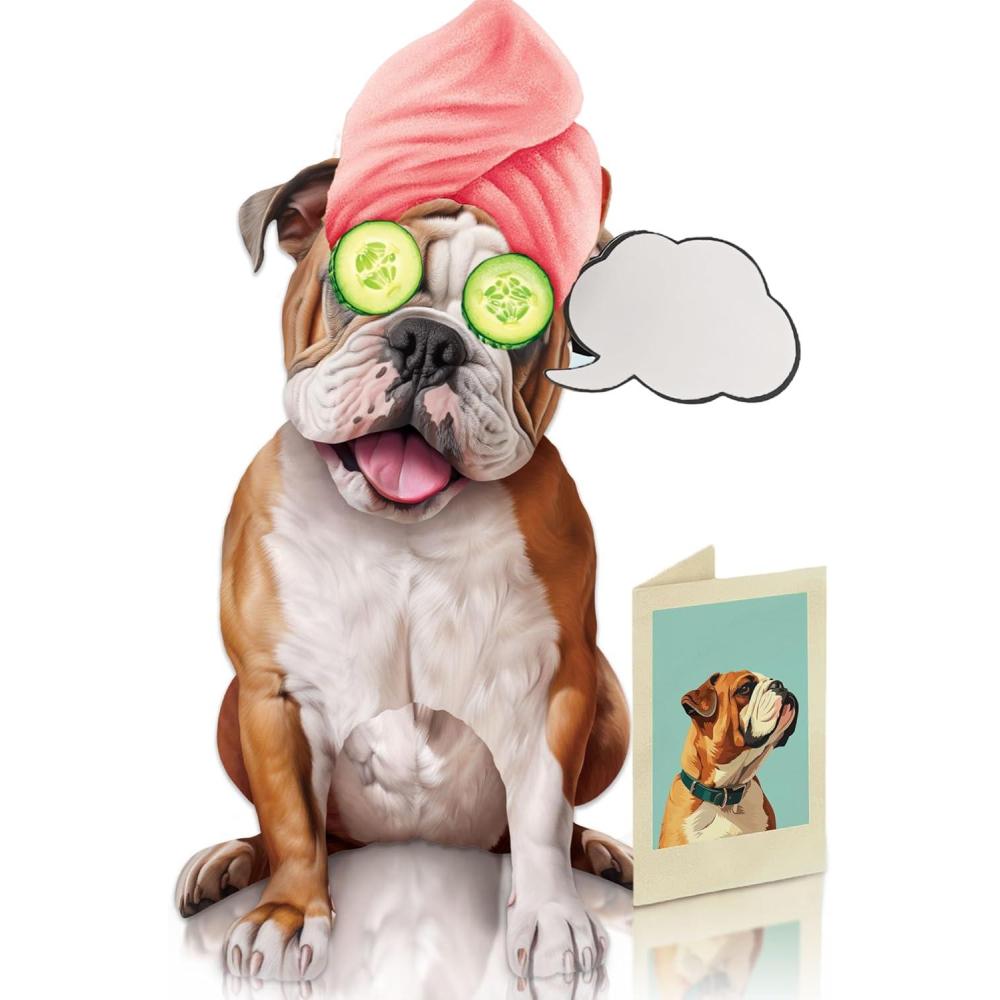 imageFreshcut Paper Pop Up Pet Cards Gifts for Dog Lovers Birthday Cards with Accessory Sheet Note Card ampamp Envelope 3D Popup Greeting Card Pit BullBulldog