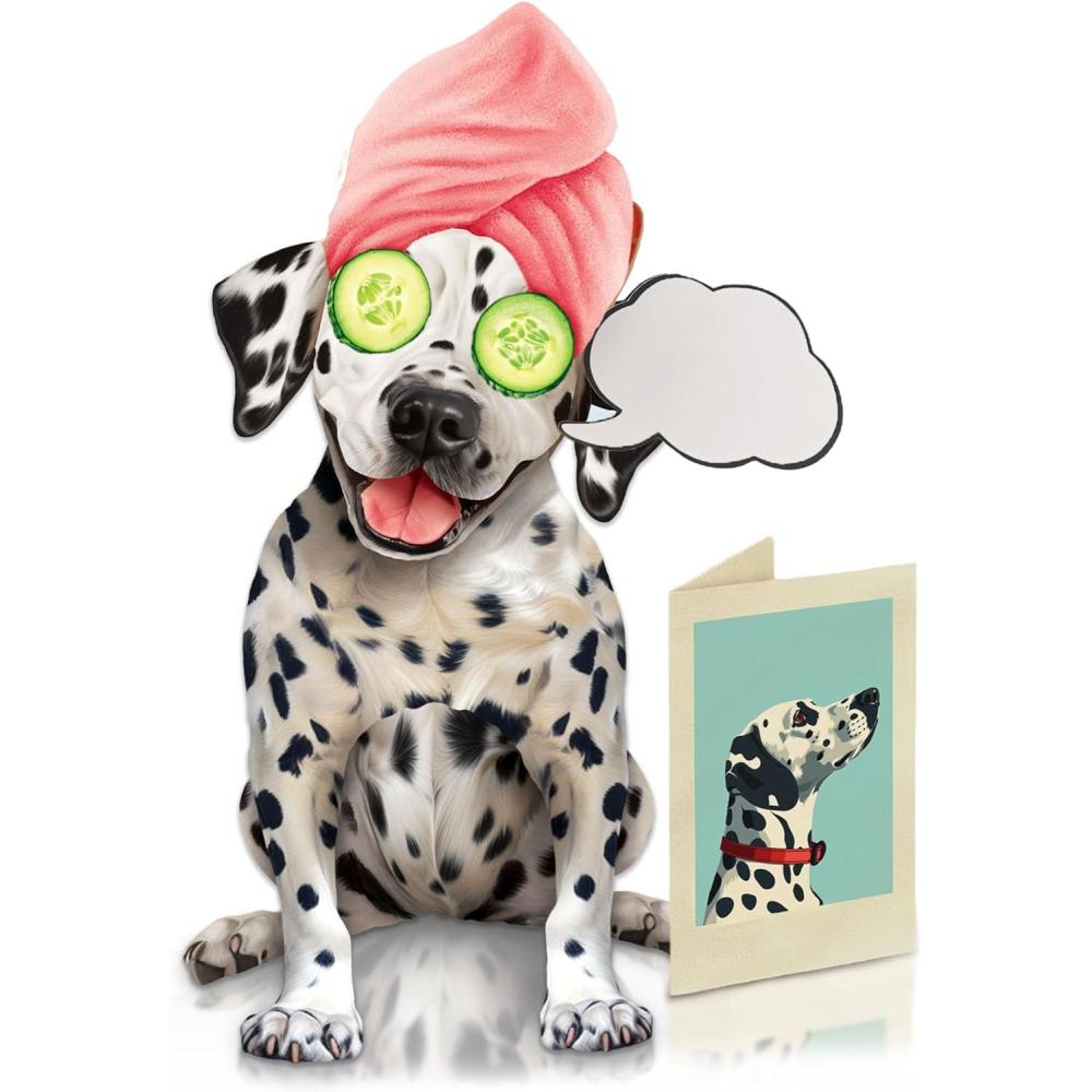 imageFreshcut Paper Pop Up Pet Cards Gifts for Dog Lovers Birthday Cards with Accessory Sheet Note Card ampamp Envelope 3D Popup Greeting Card Pit BullDalmatian