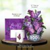 Freshcut Paper Pop Up Cards, Garden Lilacs, 12 Inch Life Sized Forever Flower Bouquet 3D Popup Greeting Card, Birthday Cards, Thank You Card, Blank Notecard & Envelope(Garden Lilacs)