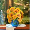 Freshcut Paper Pop Up Cards, Sunflowers, 12 Inch Life Sized Forever Flower Bouquet 3D Popup Greeting Card, Birthday Cards, Get Well Gifts, Blank Notecard & Envelope(Sunflowers)