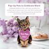 Freshcut Paper Pop Up Pet Cards, Black Cat, Gifts for Cat Lovers, Gifts for Mom with Mother’s Day Accessory Sheet, Notecard & Envelope, 3D Popup Greeting Card, Mother’s Day Cards(Brown Tabby)