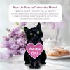 Freshcut Paper Pop Up Pet Cards, Black Cat, Gifts for Cat Lovers, Gifts for Mom with Mother’s Day Accessory Sheet, Notecard & Envelope, 3D Popup Greeting Card, Mother’s Day Cards(Black Cat)