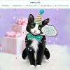 Freshcut Paper Pop Up Pet Cards, Black Cat, Gifts for Cat Lovers, Gifts for Mom with Mother’s Day Accessory Sheet, Notecard & Envelope, 3D Popup Greeting Card, Mother’s Day Cards(Tuxedo Cat)