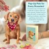 Freshcut Paper Pop Up Pet Cards, Gifts for Dog Lovers, Birthday Cards with Accessory Sheet, Note Card & Envelope, 3D Popup Greeting Card, Pit Bull(Golden Retriever)