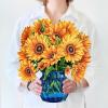 Freshcut Paper Pop Up Cards, Sunflowers, 12 Inch Life Sized Forever Flower Bouquet 3D Popup Greeting Card, Birthday Cards, Get Well Gifts, Blank Notecard & Envelope(Sunflowers)