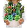 imageFreshcut Paper Pop Up Cards Sunflowers 12 Inch Life Sized Forever Flower Bouquet 3D Popup Greeting Card Birthday Cards Get Well Gifts Blank Notecard ampamp EnvelopeCactus Garden