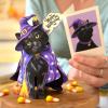 Freshcut Paper Pop Up Cards, 15 Inch Haunted House, Pop Up 3D Greeting Cards, Paper Haunted House Decoration, Halloween Card, Birthday Card, Blank Notecard & Envelope(Mini Halloween Cat)