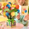 Freshcut Paper Pop Up Cards, Adventure Awaits, 12 Inch Life Sized 3D Popup Greeting Card, Birthday Cards, Graduation Card, Travel Themed Retirement, Baby Shower, Blank Notecard & Envelope(Birthday Balloons)