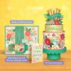 Freshcut Paper Pop Up Cards, Adventure Awaits, 12 Inch Life Sized 3D Popup Greeting Card, Birthday Cards, Graduation Card, Travel Themed Retirement, Baby Shower, Blank Notecard & Envelope(Blooming Birthday Cake)