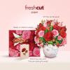 Freshcut Paper Pop Up Cards, Blooming Roses, 12 Inch Life Sized Forever Flower Bouquet 3D Popup Greeting Cards, Valentine’s Day, Anniversary Card, Blank Notecard & Envelope(Blooming Roses)