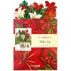 Freshcut Paper Pop Up Cards, Blue Poinsettia, 10 Inch Life Sized Forever Flower Bouquet 3D Popup Greeting Cards, Christmas Card, Hanukkah Card, Blank Notecard & Envelope(Winter Joy)