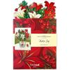 Freshcut Paper Pop Up Cards, Blue Poinsettia, 10 Inch Life Sized Forever Flower Bouquet 3D Popup Greeting Cards, Christmas Card, Hanukkah Card, Blank Notecard & Envelope(Winter Joy 3pk)