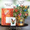 Freshcut Paper Pop Up Cards, Butterflies & Buttercups, 12 Inch Life Sized Forever Flower Bouquet 3D Popup Greeting Card, Birthday Cards, Thank You Card, Blank Notecard & Envelope(Buttercups & Butterflies)
