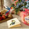 Freshcut Paper Pop Up Cards, Butterflies & Buttercups, 12 Inch Life Sized Forever Flower Bouquet 3D Popup Greeting Card, Birthday Cards, Thank You Card, Blank Notecard & Envelope(Hummingbird Oasis)