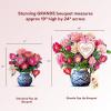 Freshcut Paper Pop Up Cards, Grande Peony Paradise, 18 Inch Life Sized Forever Flower Bouquet 3D Popup Greeting Card, Birthday Cards, Thank You Card, Blank Notecard & Envelope(Peony Paradise Mother’s Day)