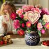 Freshcut Paper Pop Up Cards, Grande Peony Paradise, 18 Inch Life Sized Forever Flower Bouquet 3D Popup Greeting Card, Birthday Cards, Thank You Card, Blank Notecard & Envelope(Peony Paradise Mother’s Day)