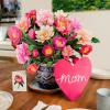 Freshcut Paper Pop Up Cards, Grande Peony Paradise, 18 Inch Life Sized Forever Flower Bouquet 3D Popup Greeting Card, Birthday Cards, Thank You Card, Blank Notecard & Envelope(Peony Paradise Grande Mom Heart)