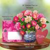 Freshcut Paper Pop Up Cards, Grande Peony Paradise, 18 Inch Life Sized Forever Flower Bouquet 3D Popup Greeting Card, Birthday Cards, Thank You Card, Blank Notecard & Envelope(Peony Paradise Grande Mom Heart)