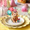 Freshcut Paper Pop Up Cards, Mini Birthday Puppy & Kitten, 6 Inch Mini Sized 3D Pet Gifts, Popup Greeting Card, Birthday Card, Paper Cat & Dog Cards, Blank Notecard & Envelope(Mini Birthday Puppy & Kitten Set of 2)