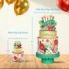 Freshcut Paper Pop Up Cards, Mini Birthday Puppy & Kitten, 6 Inch Mini Sized 3D Pet Gifts, Popup Greeting Card, Birthday Card, Paper Cat & Dog Cards, Blank Notecard & Envelope(Mini Blooming Birthday Cake)