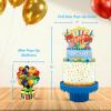 Freshcut Paper Pop Up Cards, Mini Birthday Puppy & Kitten, 6 Inch Mini Sized 3D Pet Gifts, Popup Greeting Card, Birthday Card, Paper Cat & Dog Cards, Blank Notecard & Envelope(Mini Birthday Balloons)