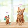Freshcut Paper Pop Up Cards, Mini Birthday Puppy & Kitten, 6 Inch Mini Sized 3D Pet Gifts, Popup Greeting Card, Birthday Card, Paper Cat & Dog Cards, Blank Notecard & Envelope(Mini Birthday Kitten)