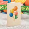 Freshcut Paper Pop Up Cards, Mini Birthday Puppy & Kitten, 6 Inch Mini Sized 3D Pet Gifts, Popup Greeting Card, Birthday Card, Paper Cat & Dog Cards, Blank Notecard & Envelope(Mini Birthday Balloons)