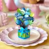 Freshcut Paper Pop Up Cards, Mini Birthday Puppy & Kitten, 6 Inch Mini Sized 3D Pet Gifts, Popup Greeting Card, Birthday Card, Paper Cat & Dog Cards, Blank Notecard & Envelope(Mini Blue Birthday Balloons)