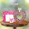 Freshcut Paper Pop Up Cards, Mini Cherry Blossom Heart Wreath, 6 Inch Mini Sized Forever Flower Bouquet 3D Popup Greeting Cards, Birthday Cards, Valentine’s Day Card, Blank Notecard & Envelope