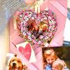 Freshcut Paper Pop Up Cards, Mini Cherry Blossom Heart Wreath, 6 Inch Mini Sized Forever Flower Bouquet 3D Popup Greeting Cards, Birthday Cards, Valentine’s Day Card, Blank Notecard & Envelope