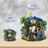 Freshcut Paper Pop Up Cards, Mini Christmas Puppy & Kitten, 6 Inch Mini Sized 3D Pet Gifts, Popup Greeting Card, Christmas Card, Paper Cat & Dog Cards, Blank Notecard & Envelope(Mini Starlit Nativity)