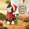 Freshcut Paper Pop Up Cards, Mini Christmas Puppy & Kitten, 6 Inch Mini Sized 3D Pet Gifts, Popup Greeting Card, Christmas Card, Paper Cat & Dog Cards, Blank Notecard & Envelope(Mini Christmas Kitten)
