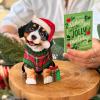 Freshcut Paper Pop Up Cards, Mini Christmas Puppy & Kitten, 6 Inch Mini Sized 3D Pet Gifts, Popup Greeting Card, Christmas Card, Paper Cat & Dog Cards, Blank Notecard & Envelope(Mini Christmas Puppy)