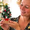 Freshcut Paper Pop Up Cards, Mini Christmas Puppy & Kitten, 6 Inch Mini Sized 3D Pet Gifts, Popup Greeting Card, Christmas Card, Paper Cat & Dog Cards, Blank Notecard & Envelope(Mini Meowy Christmas Tree Set of 2)