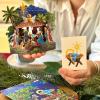 Freshcut Paper Pop Up Cards, Mini Christmas Puppy & Kitten, 6 Inch Mini Sized 3D Pet Gifts, Popup Greeting Card, Christmas Card, Paper Cat & Dog Cards, Blank Notecard & Envelope(Mini Starlit Nativity Set of 2)