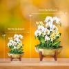 Freshcut Paper Pop Up Cards, Mini English Daffodils, 6 Inch Mini Sized Forever Flower Bouquet 3D Popup Greeting Cards, Birthday Cards, Get Well Gifts, Blank Notecard & Envelope(Serenity Orchid)