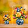 Freshcut Paper Pop Up Cards, Mini English Daffodils, 6 Inch Mini Sized Forever Flower Bouquet 3D Popup Greeting Cards, Birthday Cards, Get Well Gifts, Blank Notecard & Envelope(Sorbet Roses)