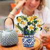 Freshcut Paper Pop Up Cards, Mini English Daffodils, 6 Inch Mini Sized Forever Flower Bouquet 3D Popup Greeting Cards, Birthday Cards, Get Well Gifts, Blank Notecard & Envelope(English Daffodils)