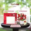 Freshcut Paper Pop Up Cards, Mini Heart Balloons, 6 Inch Mini Sized 3D Popup Greeting Cards, Valentine’s Day, Anniversary Card, Blank Notecard & Envelope(Blooming Roses)