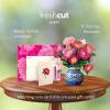 Freshcut Paper Pop Up Cards, Mini Heart Balloons, 6 Inch Mini Sized 3D Popup Greeting Cards, Valentine’s Day, Anniversary Card, Blank Notecard & Envelope(Peony Paradise)