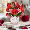 Freshcut Paper Pop Up Cards, Mini Heart Balloons, 6 Inch Mini Sized 3D Popup Greeting Cards, Valentine’s Day, Anniversary Card, Blank Notecard & Envelope(Blooming Roses)