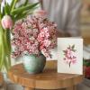 Freshcut Paper Pop Up Cards, Mini Heart Balloons, 6 Inch Mini Sized 3D Popup Greeting Cards, Valentine’s Day, Anniversary Card, Blank Notecard & Envelope(Japanese Cherry Blossoms)