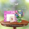 Freshcut Paper Pop Up Cards, Mini Lavender & Butterflies, 6 Inch Mini Sized Forever Flower Bouquet 3D Popup Greeting Card, Birthday Cards, Thank You Card, Teacher Gifts, Blank Notecard & Envelope(Lilies & Lupines)
