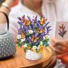 Freshcut Paper Pop Up Cards, Mini Lavender & Butterflies, 6 Inch Mini Sized Forever Flower Bouquet 3D Popup Greeting Card, Birthday Cards, Thank You Card, Teacher Gifts, Blank Notecard & Envelope(Lavender & Butterflies)