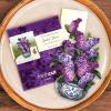 Freshcut Paper Pop Up Cards, Mini Lavender & Butterflies, 6 Inch Mini Sized Forever Flower Bouquet 3D Popup Greeting Card, Birthday Cards, Thank You Card, Teacher Gifts, Blank Notecard & Envelope(Garden Lilacs)