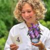Freshcut Paper Pop Up Cards, Mini Lavender & Butterflies, 6 Inch Mini Sized Forever Flower Bouquet 3D Popup Greeting Card, Birthday Cards, Thank You Card, Teacher Gifts, Blank Notecard & Envelope(Garden Lilacs)