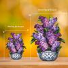 Freshcut Paper Pop Up Cards, Mini Lavender & Butterflies, 6 Inch Mini Sized Forever Flower Bouquet 3D Popup Greeting Card, Birthday Cards, Thank You Card, Teacher Gifts, Blank Notecard & Envelope(Mini Garden Lilacs Set of 2)